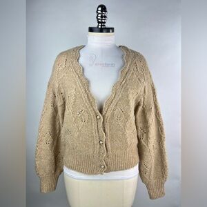 💚 2914. Low V-Neck Button Front Cardigan